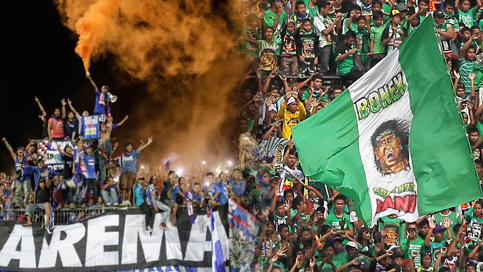 Suporter Aremania dan Bonek - INDOSPORT